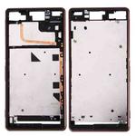 Single SIM Front Housing LCD Frame Bezel for Sony Xperia Z3(Brown)