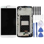 TFT LCD Screen for LG K10 Digitizer Full Assembly with Frame (White)