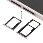 For Huawei Honor 5X / GR5 Micro SIM Card Tray + Nano SIM & Micro SD Card Tray(Silver)