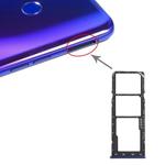 For OPPO Realme 3 Pro / Realme X Lite SIM Card Tray + SIM Card Tray + Micro SD Card Tray (Blue)