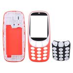 Full Assembly Housing Cover with Keyboard for Nokia 3310(Red)