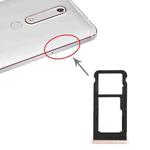 SIM Card Tray + SIM Card Tray / Micro SD Card Tray for Nokia 6.1 / 6 (2018) / TA-1043 TA-1045 TA-1050 TA-1054 TA-1068 (Gold)