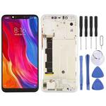LCD Screen and Digitizer Full Assembly with Frame & Side Keys for Xiaomi Mi 8(Silver)