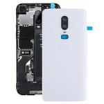 For OnePlus 6 Smooth Surface Battery Back Cover (White)