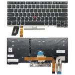 US Backlight keyboard for Lenovo ThinkPad E480 L480 L380 Yoga T480s(Silver)