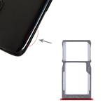 For Meizu 15 SIM Card Tray + SIM Card Tray / Micro SD Card Tray (Red)