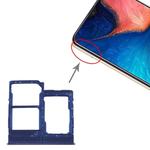 For Samsung Galaxy A20e SIM Card Tray + SIM Card Tray + Micro SD Card Tray (Blue)