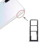 For Samsung Galaxy A30s SIM Card Tray + SIM Card Tray + Micro SD Card Tray (Black)