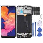 OEM LCD Screen for Samsung Galaxy A10 / SM-A105F (Single Card Version) Digitizer Full Assembly with Frame (Black)