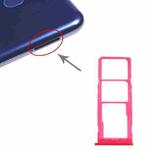 For Samsung Galaxy M10 SM-M105 SIM Card Tray + SIM Card Tray + Micro SD Card Tray (Red)