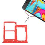 For Samsung Galaxy A2 Core SM-A260 SIM Card Tray + SIM Card Tray + Micro SD Card Tray (Red)