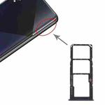 For Samsung Galaxy A50s SM-A507 SIM Card Tray + SIM Card Tray + Micro SD Card Tray (Black)