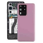 For Samsung Galaxy S20 Ultra Battery Back Cover with Camera Lens Cover (Pink)