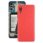 For Samsung Galaxy A02 Battery Back Cover with Camera Lens Cover (Red)