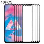 For Samsung Galaxy A40s 10pcs Front Screen Outer Glass Lens (Black)