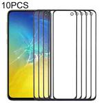 For Samsung Galaxy S10e SM-G970F/DS, SM-G970U, SM-G970W 10pcs Front Screen Outer Glass Lens (Black)