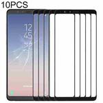 For Samsung Galaxy A8 Star / A9 Star 10pcs Front Screen Outer Glass Lens (Black)