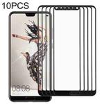 For Huawei P20 Pro 10PCS Front Screen Outer Glass Lens (Black)