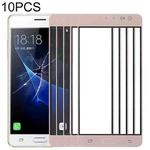 For Samsung Galaxy J3 Pro / J3110 10pcs Front Screen Outer Glass Lens (Gold)