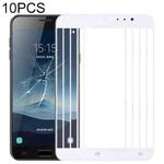 For Samsung Galaxy C8 / C7100, C7(2017) / J7+, C710F/DS 10pcs Front Screen Outer Glass Lens (White)