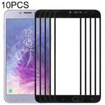 For Samsung Galaxy J4 (2018) 10pcs Front Screen Outer Glass Lens (Black)