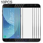 For Samsung Galaxy J5 (2017) / J530 10pcs Front Screen Outer Glass Lens (Black)