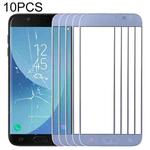 For Samsung Galaxy J5 (2017) / J530 10pcs Front Screen Outer Glass Lens (Blue)