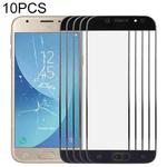 For Samsung Galaxy J3 (2017) / J330 10pcs Front Screen Outer Glass Lens (Black)