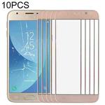 For Samsung Galaxy J3 2017 / J330 10pcs Front Screen Outer Glass Lens (Gold)