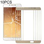 For Samsung Galaxy C9 Pro / C900 10pcs Front Screen Outer Glass Lens (Gold)