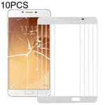 For Samsung Galaxy C9 Pro / C900 10pcs Front Screen Outer Glass Lens (White)