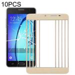 For Samsung Galaxy On5 / G550 10pcs Front Screen Outer Glass Lens (Gold)