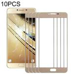 For Samsung Galaxy C5 10pcs Front Screen Outer Glass Lens (Gold)