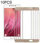 For Samsung Galaxy C7 10pcs Front Screen Outer Glass Lens (Gold)