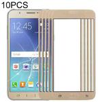 For Samsung Galaxy J7 / J700 10pcs Front Screen Outer Glass Lens (Gold)