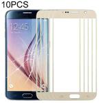 For Samsung Galaxy S6 / G920F 10pcs Front Screen Outer Glass Lens (Gold)