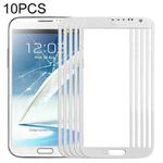 For Samsung Galaxy Note II / N7100 10pcs Front Screen Outer Glass Lens (White)