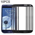 For Samsung Galaxy SIII / i9300 10pcs Front Screen Outer Glass Lens (Black)