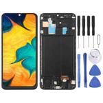 6.36 inch OLED LCD Screen for Samsung Galaxy A30 SM-A305 Digitizer Full Assembly with Frame (Black)