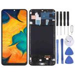 Original Super AMOLED LCD Screen for Samsung Galaxy A30 SM-A305 Digitizer Full Assembly with Frame (Black)