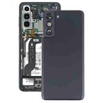 For Samsung Galaxy S21 5G Battery Back Cover with Camera Lens Cover (Black)