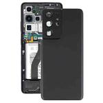 For Samsung Galaxy S21 Ultra 5G Battery Back Cover with Camera Lens Cover (Black)