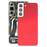 For Samsung Galaxy S22 5G SM-S901B Battery Back Cover with Camera Lens Cover (Red)