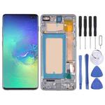 TFT LCD Screen For Samsung Galaxy S10+ SM-G975 Digitizer Full Assembly with Frame,Not Supporting Fingerprint Identification(Black)