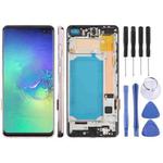 For Samsung Galaxy S10+ SM-G975F 6.38 inch TFT LCD Screen Digitizer Full Assembly with Frame, Not Supporting Fingerprint Identification(Gold)