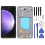 For Samsung Galaxy S23 FE SM-S711B TFT LCD Screen Digitizer Full Assembly with Frame, Not Supporting Fingerprint Identification (Grey)