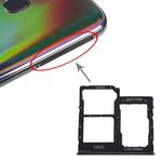 For Galaxy A40 SIM Card Tray + SIM Card Tray + Micro SD Card Tray (Black)