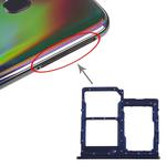 For Galaxy A40 SIM Card Tray + SIM Card Tray + Micro SD Card Tray (Dark Blue)
