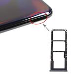 For Galaxy A70 SIM Card Tray + SIM Card Tray + Micro SD Card Tray (Black)