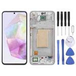 For Samsung Galaxy A35 SM-A356B Original LCD Screen Digitizer Full Assembly with Frame (Pink)